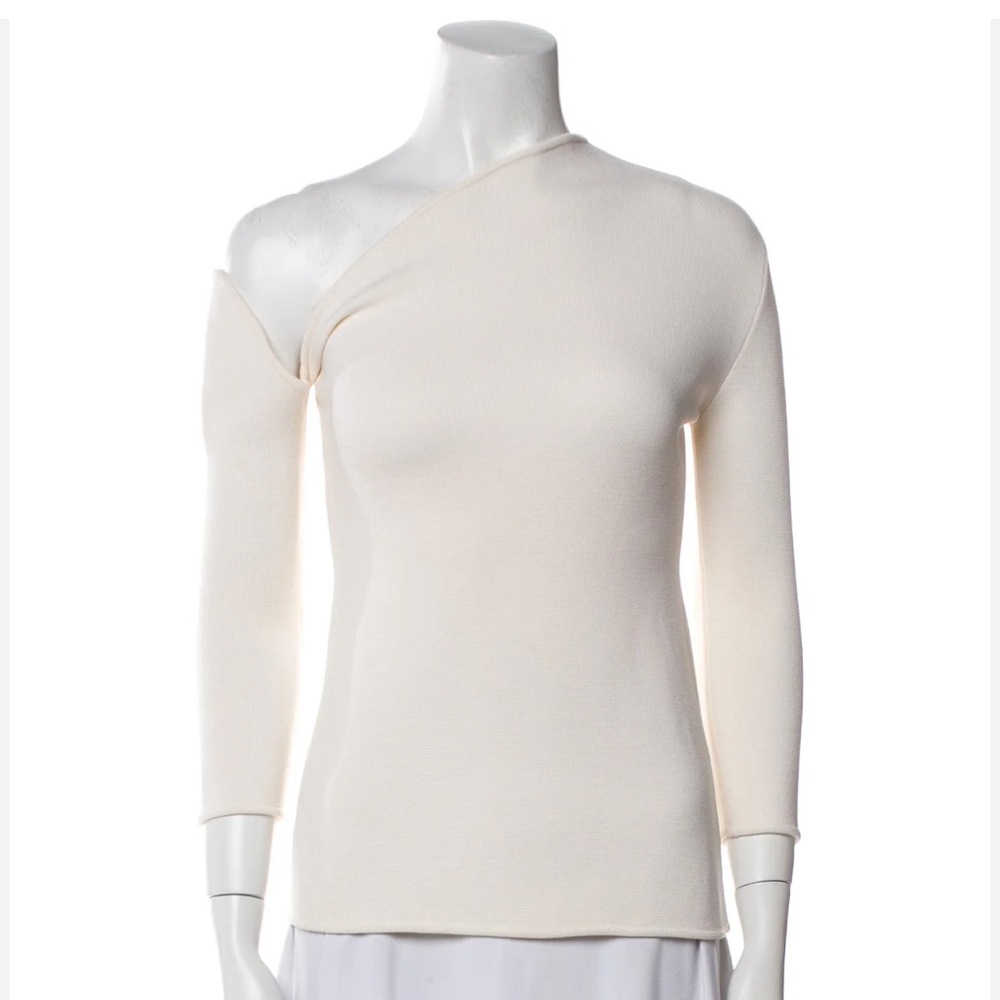 Rosie Assoulin Cream Knit Top